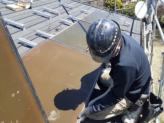 つくば市太陽光パネルの設置